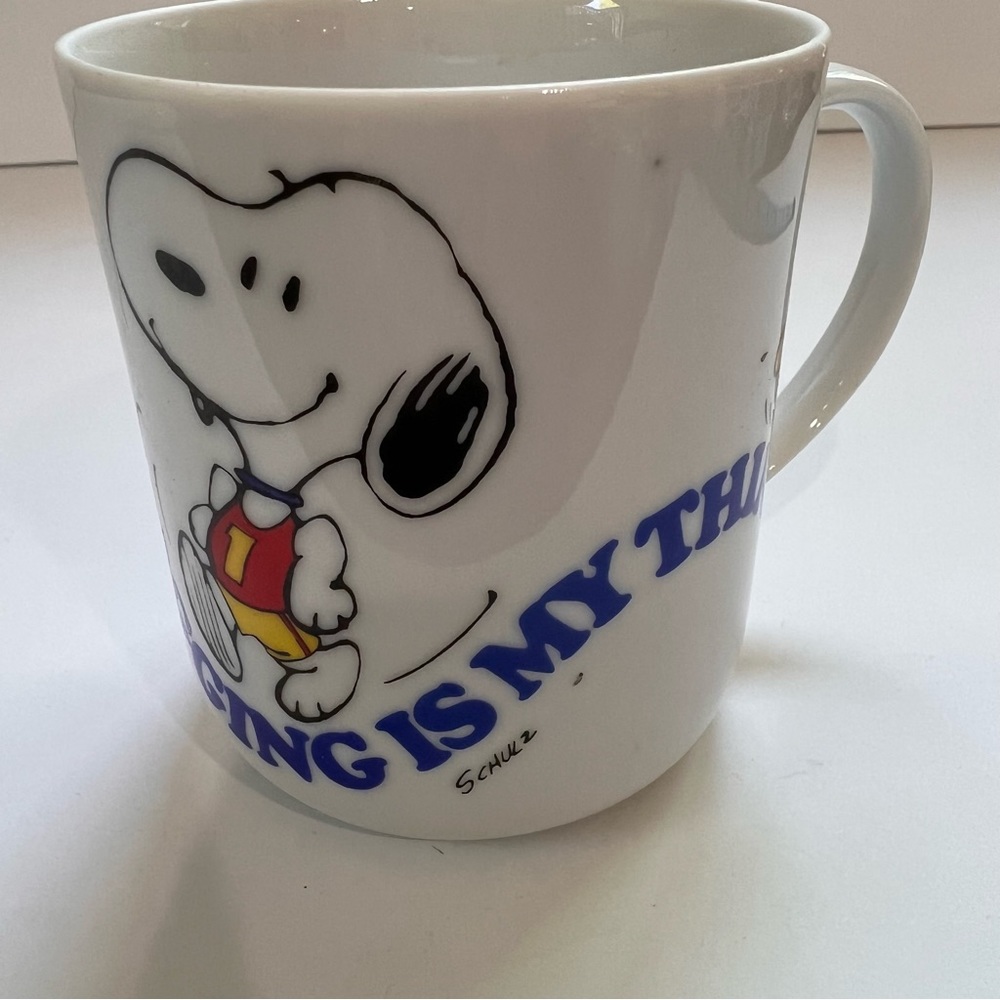 Vintage Snoopy & Woodstock Jogging is My Thing Mug or Cup